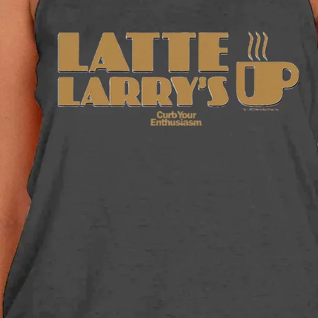 Curb Your Enthusiasm Latte Larry’S Women's Knotted Racerback Tank