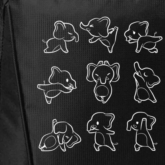 Cute Yoga Elephant Sequence Gift City Backpack