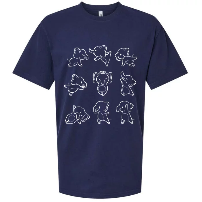 Cute Yoga Elephant Sequence Gift Sueded Cloud Jersey T-Shirt