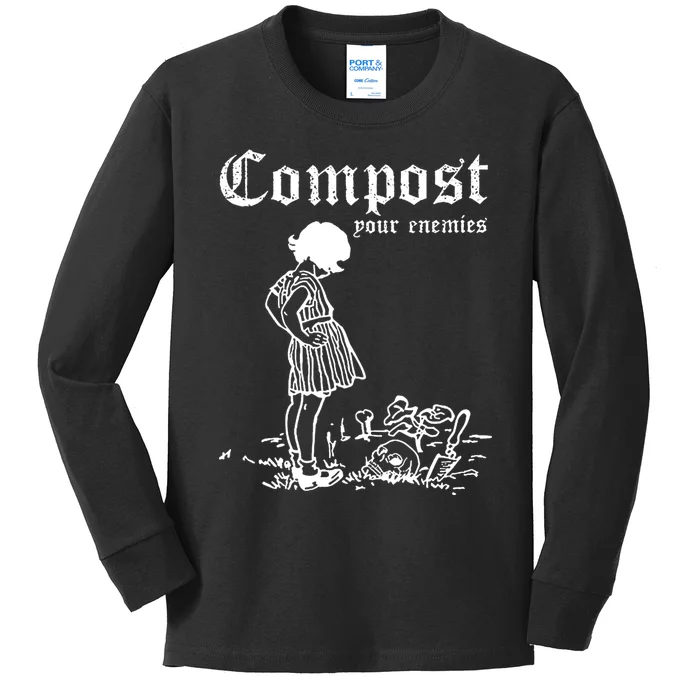 Compost Your Enemies Kids Long Sleeve Shirt