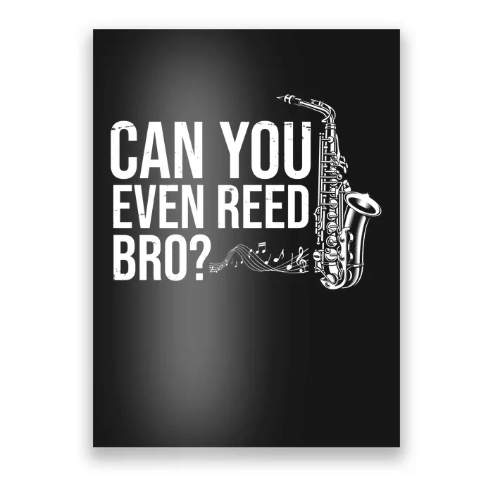 Can You Even Reed Bro Funny Saxophone Poster