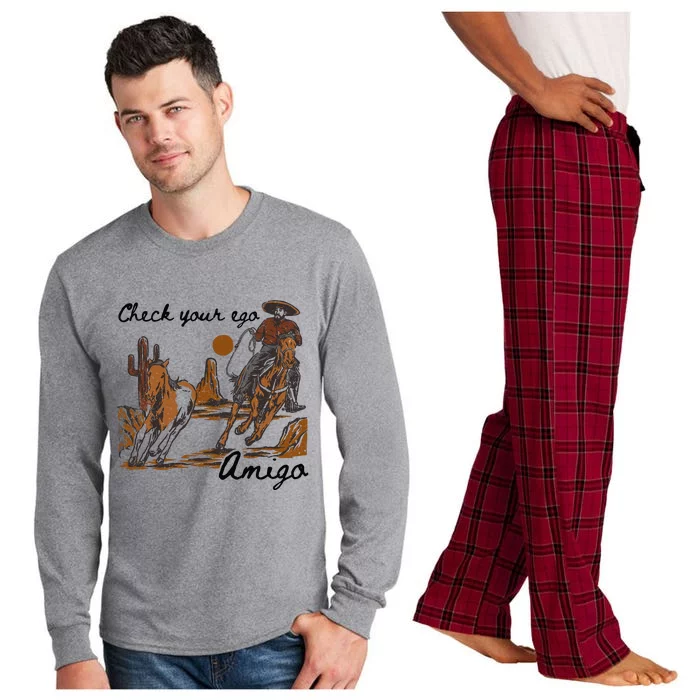 Check Your Ego Amigo Long Sleeve Pajama Set