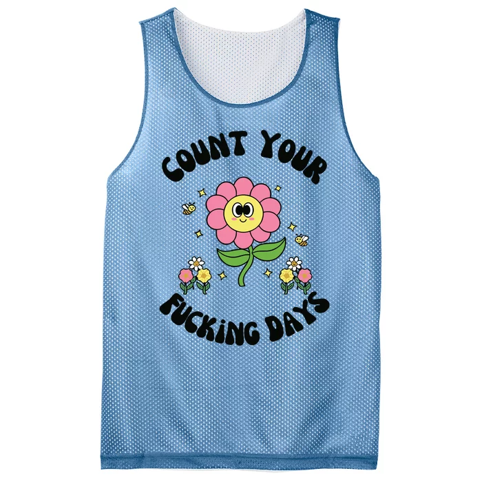 Count Your Fucking Days Mesh Reversible Basketball Jersey Tank