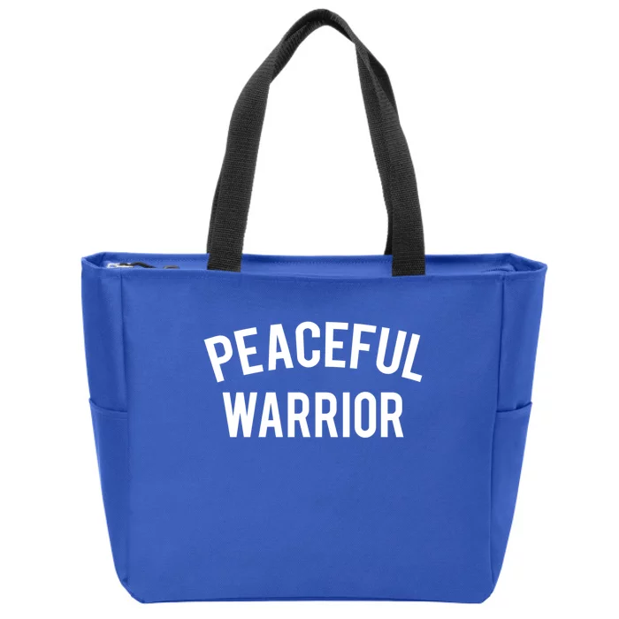 Cool Yoga Funny Gift Peaceful Warrior Gift Funny Gift Zip Tote Bag