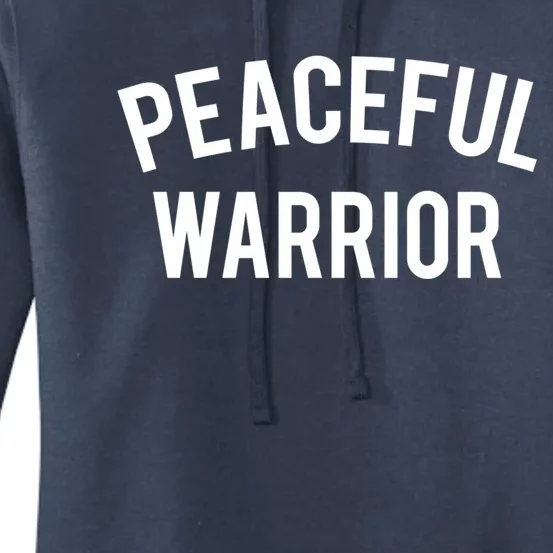 Cool Yoga Funny Gift Peaceful Warrior Gift Funny Gift Women's Pullover Hoodie