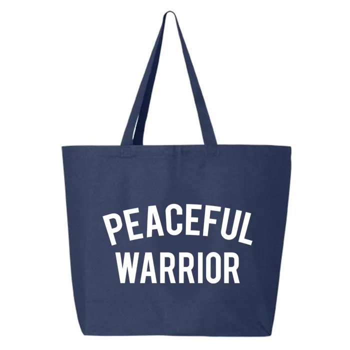 Cool Yoga Funny Gift Peaceful Warrior Gift Funny Gift 25L Jumbo Tote