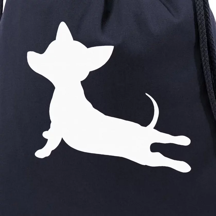 CHIWEENIE YOGA FITNESS Chihuahua Dachshund Exercise Drawstring Bag