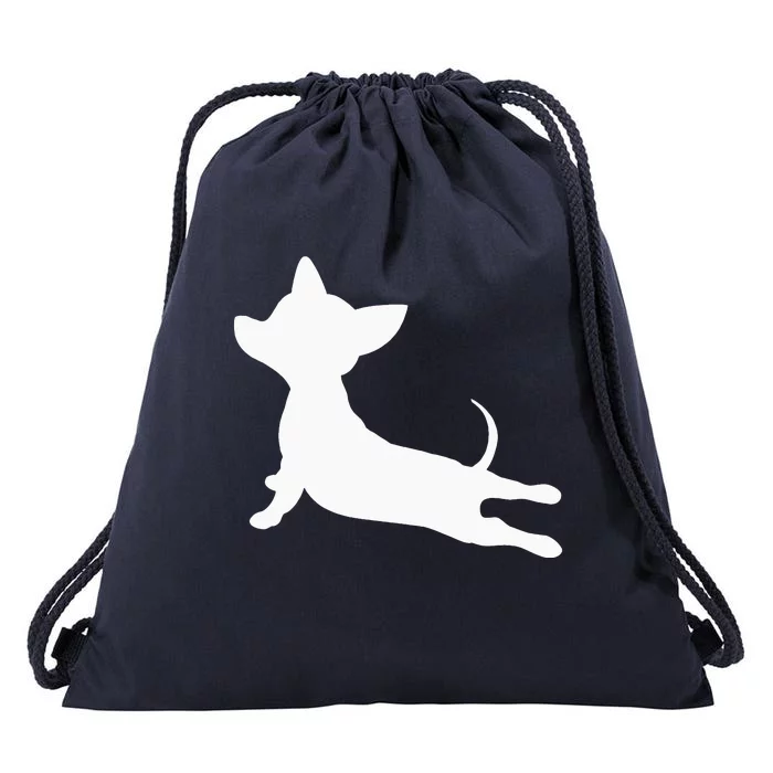 CHIWEENIE YOGA FITNESS Chihuahua Dachshund Exercise Drawstring Bag