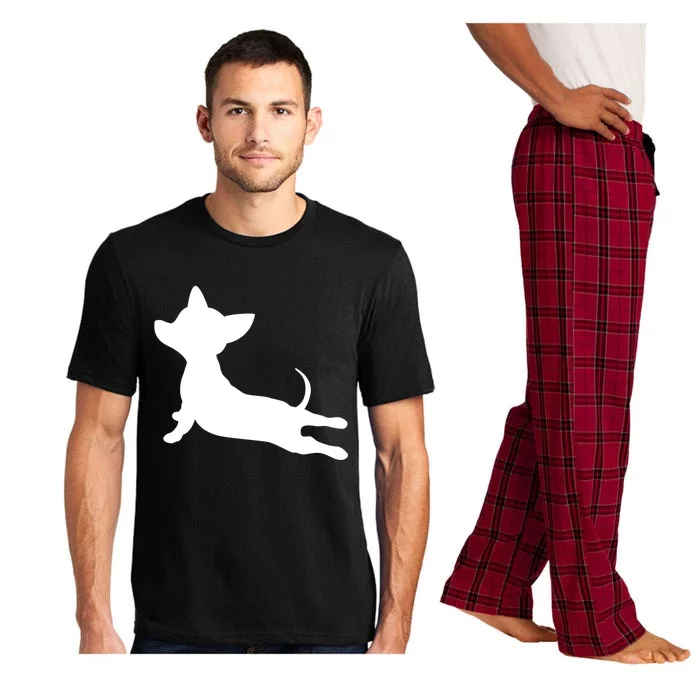 Chiweenie Yoga Fitness Gift Chihuahua Dachshund Exercise Funny Gift Pajama Set