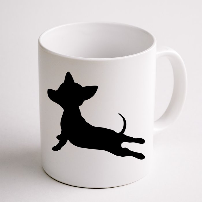 Chiweenie Yoga Fitness Gift Chihuahua Dachshund Exercise Funny Gift Front & Back Coffee Mug