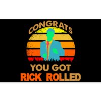 Congrats You Got Rick Rolled Meme Bumper Sticker