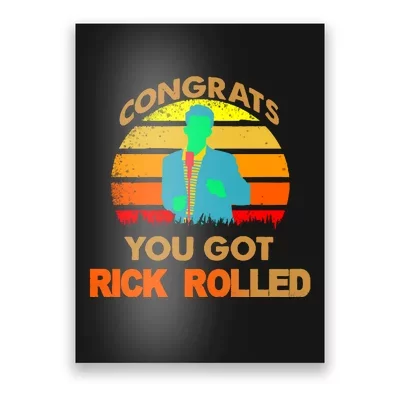 Congrats You Got Rick Rolled Meme Mousepad