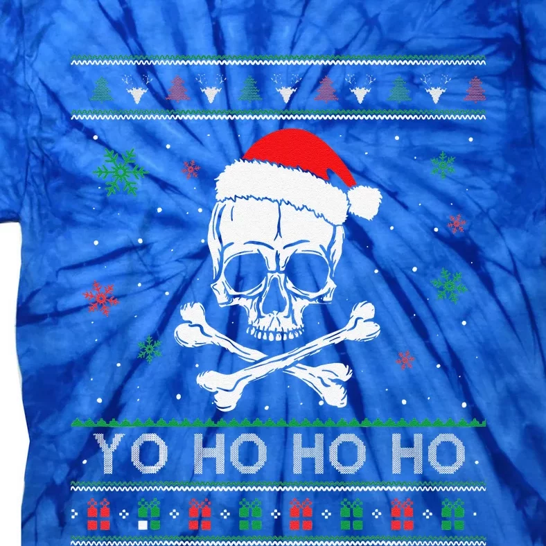 Christmas Yo Ho Ho UGLY Pirate Funny Pajamas Family Xmas Tie-Dye T-Shirt