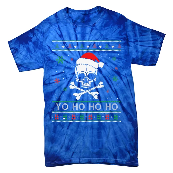 Christmas Yo Ho Ho UGLY Pirate Funny Pajamas Family Xmas Tie-Dye T-Shirt