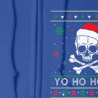 Christmas Yo Ho Ho UGLY Pirate Funny Pajamas Family Xmas Full Zip Hoodie