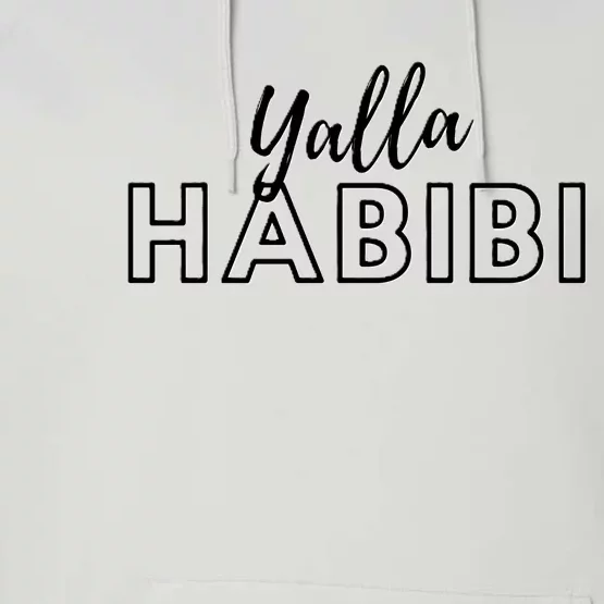 Cool Yalla Habibi Arabic Writing Performance Fleece Hoodie