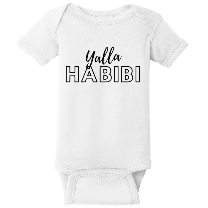 Cool Yalla Habibi Arabic Writing Baby Bodysuit