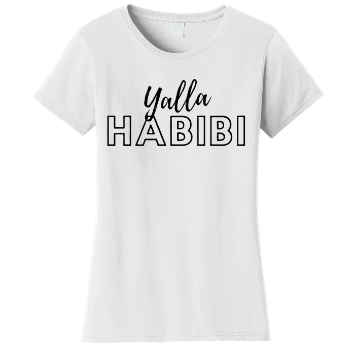 Cool Yalla Habibi Arabic Writing Women's T-Shirt