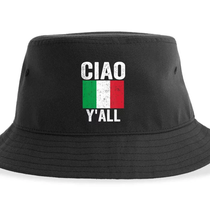 Ciao YAll Italian Slang Italian Saying Sustainable Bucket Hat