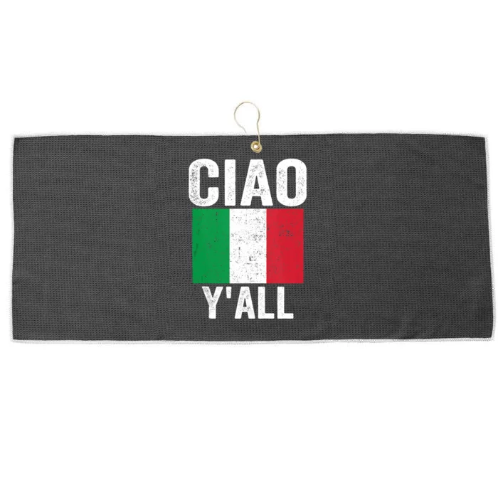 Ciao YAll Italian Slang Italian Saying Large Microfiber Waffle Golf Towel