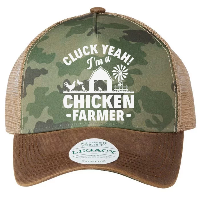 Cluck Yeah! IM A Chicken Farmer Chicken Farmer Legacy Tie Dye Trucker Hat