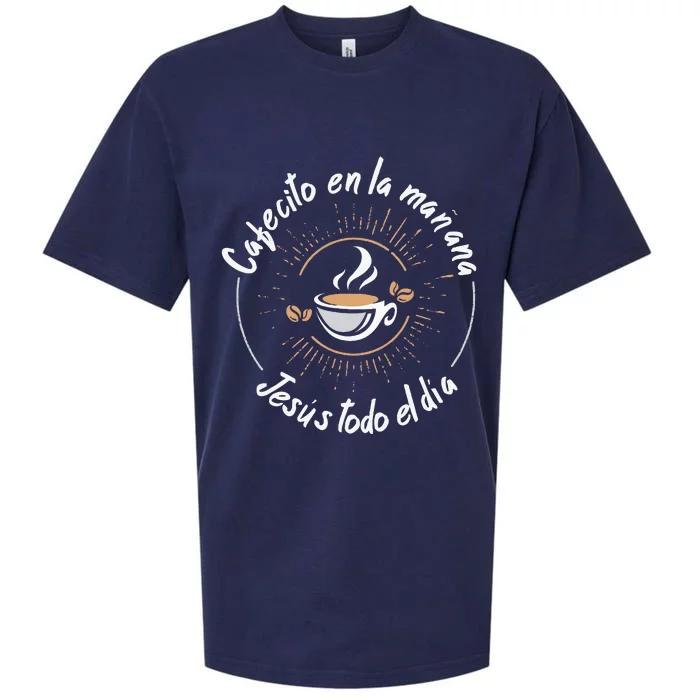 Cafecito Y Jesus Reagalo Cristiano Christian Spanish Sueded Cloud Jersey T-Shirt