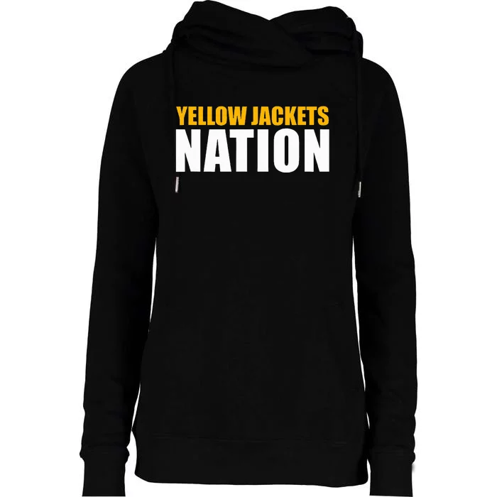 Choctaw Yellow Jackets Nation Hs Womens Funnel Neck Pullover Hood