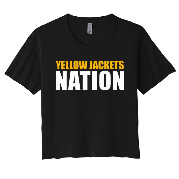 Choctaw Yellow Jackets Nation Hs Women's Crop Top Tee