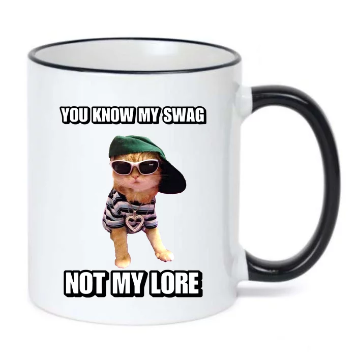 Cringeytees You Know My Swag Not My Lore Black Color Changing Mug