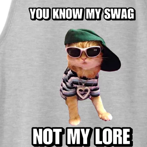 Cringeytees You Know My Swag Not My Lore Ladies Tri-Blend Wicking Tank