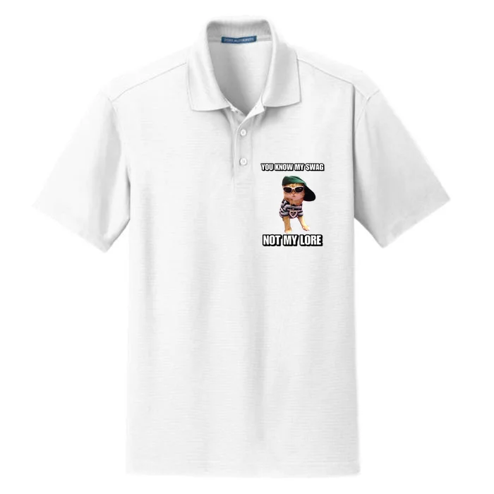 Cringeytees You Know My Swag Not My Lore Dry Zone Grid Performance Polo