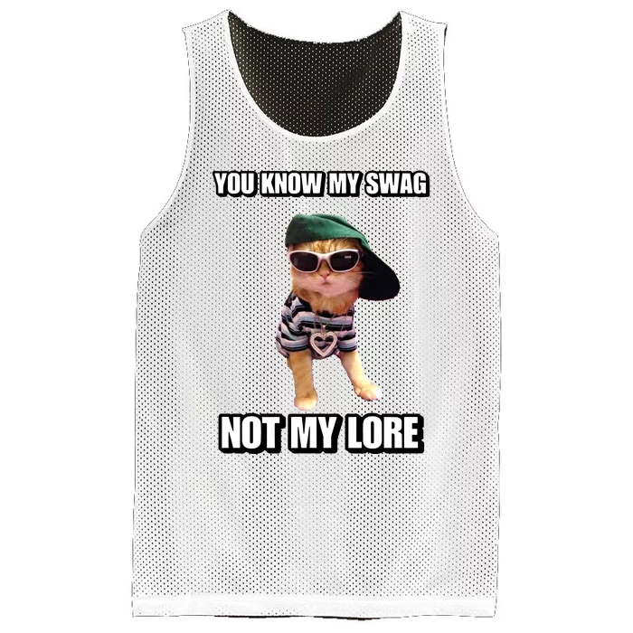 Cringeytees You Know My Swag Not My Lore Mesh Reversible Basketball Jersey Tank