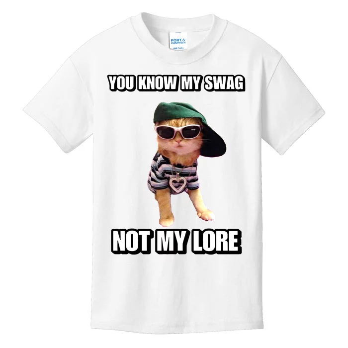 Cringeytees You Know My Swag Not My Lore Kids T-Shirt