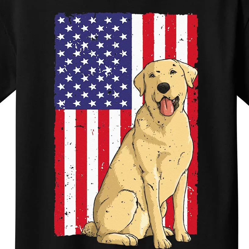 Cool Yellow Lab Art For Men Women Yellow Labrador Retriever Kids T-Shirt