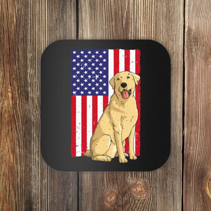 Cool Yellow Lab Art For Yellow Labrador Retriever Coaster