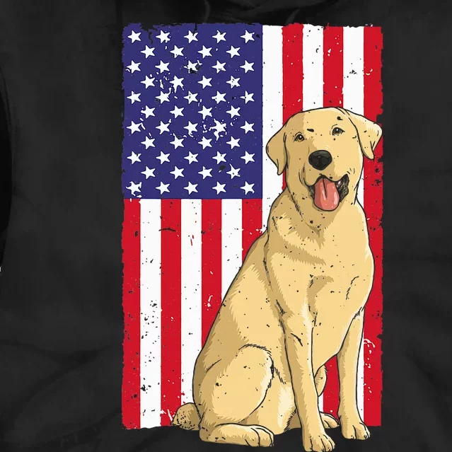 Cool Yellow Lab Art For Yellow Labrador Retriever Tie Dye Hoodie