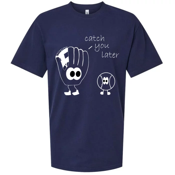 Catch You Later Funny Baseball Sueded Cloud Jersey T-Shirt