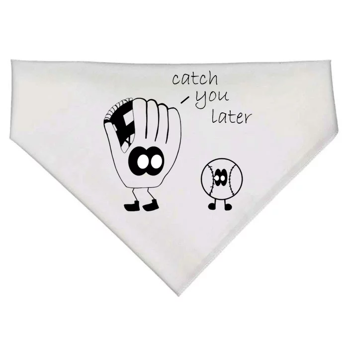 Catch You Later Funny Baseball USA-Made Doggie Bandana