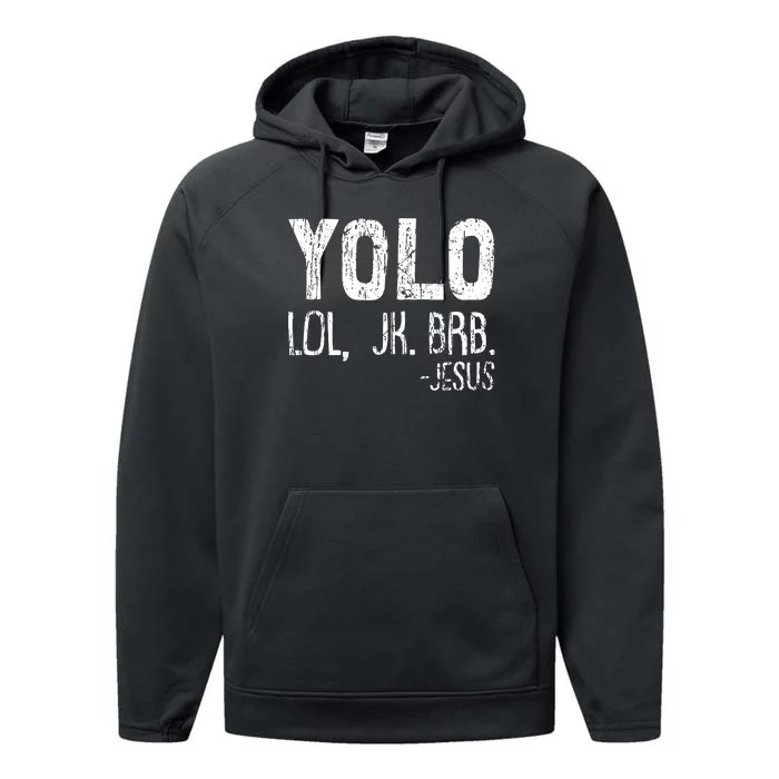 Christian Yolo Lol Jk Brb Jesus Christmas XMas Religious Performance Fleece Hoodie