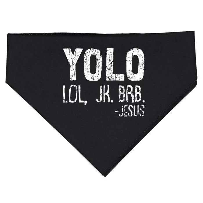 Christian Yolo Lol Jk Brb Jesus Christmas XMas Religious USA-Made Doggie Bandana