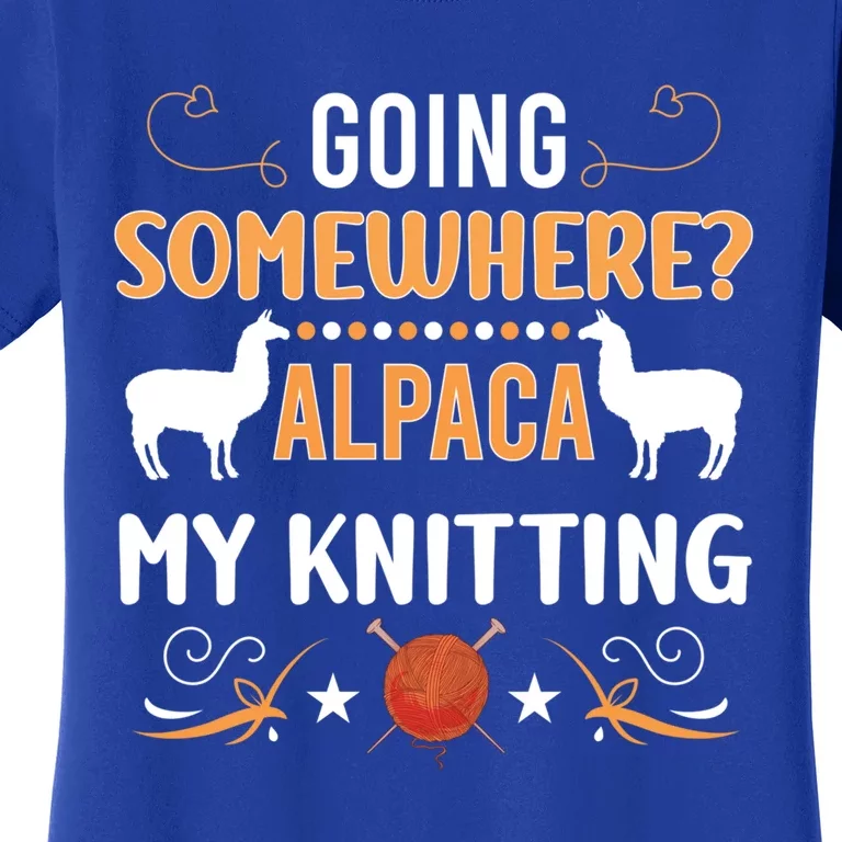 Crochet Yarn Lovers Alpaca My Knitting Funny Crocheting Cool Gift Women's T-Shirt