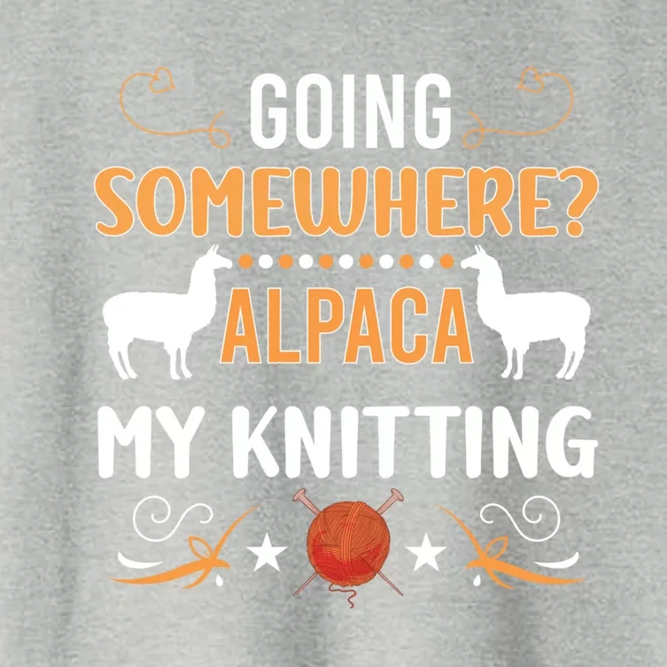 Crochet Yarn Lovers Alpaca My Knitting Funny Crocheting Cool Gift Women's Crop Top Tee