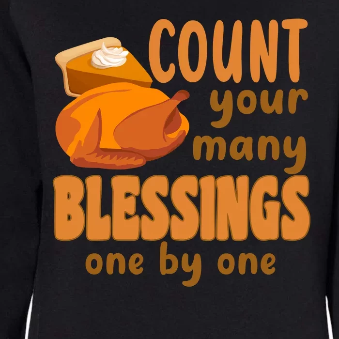 Count Your Many Blessings One By One Thanksgiving Womens California Wash Sweatshirt