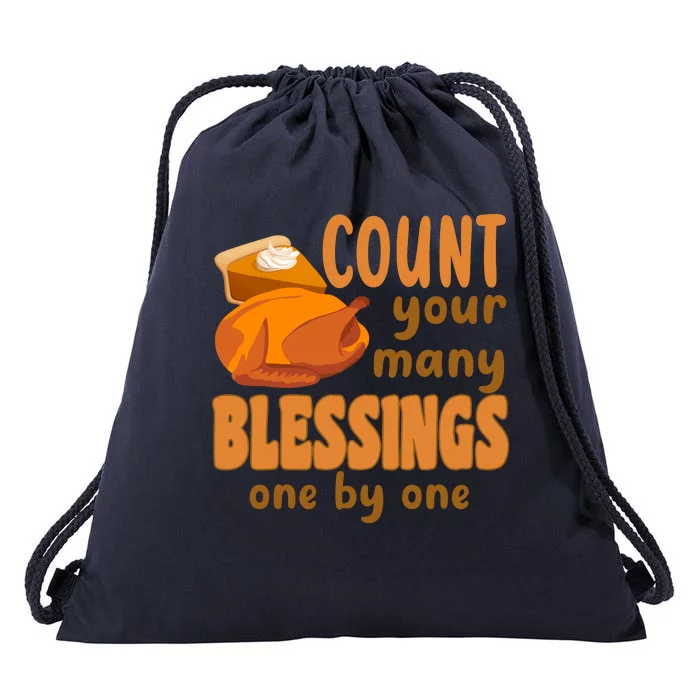 Count Your Many Blessings One By One Thanksgiving Drawstring Bag