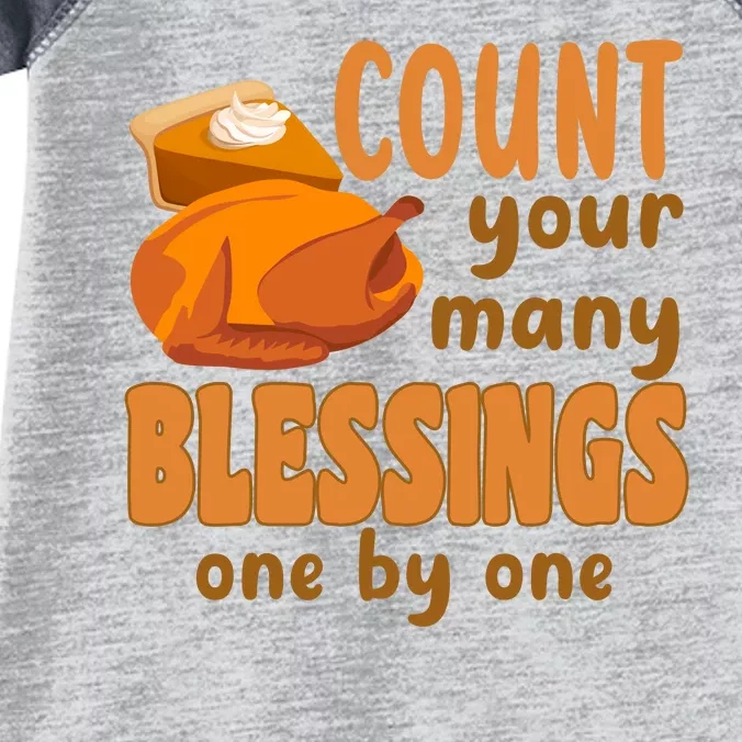 Count Your Many Blessings One By One Thanksgiving Infant Baby Jersey Bodysuit