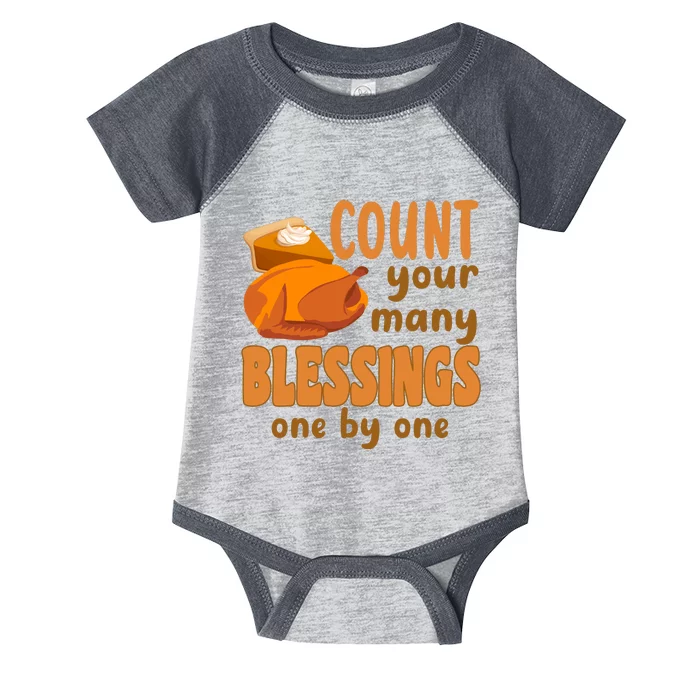 Count Your Many Blessings One By One Thanksgiving Infant Baby Jersey Bodysuit