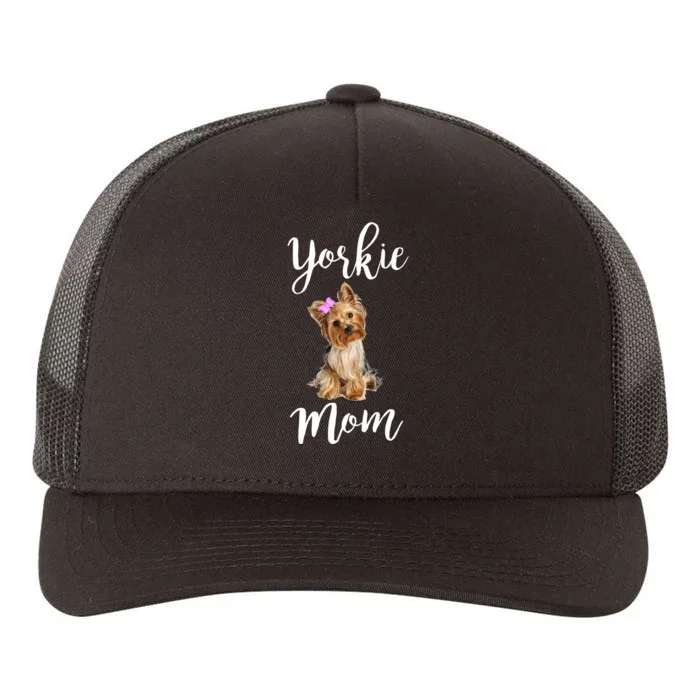 Cute Yorkie Mom Dog Apparel Gift Yupoong Adult 5-Panel Trucker Hat