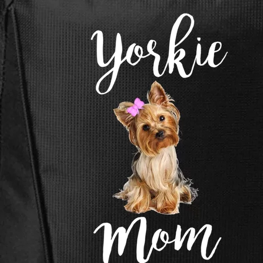 Cute Yorkie Mom Dog Apparel Gift City Backpack