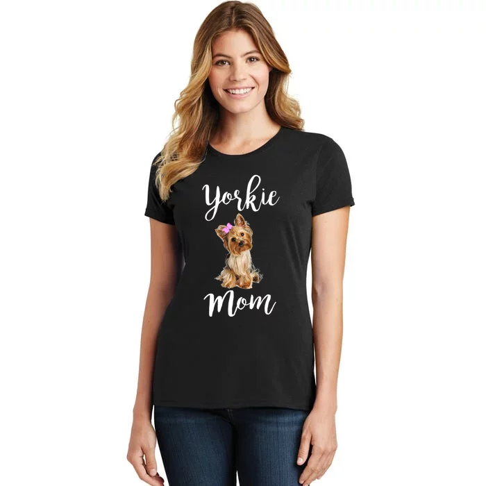 Cute Yorkie Mom Dog Apparel Gift Women's T-Shirt