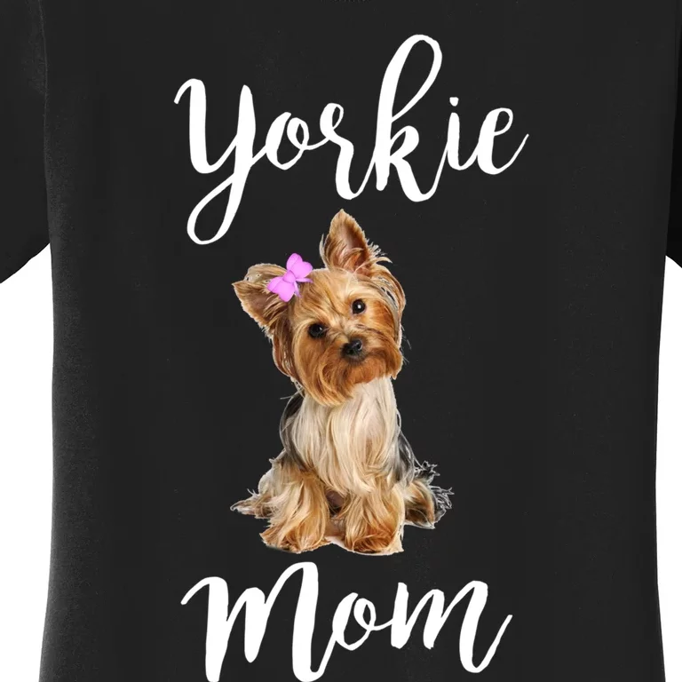 Cute Yorkie Mom Dog Apparel Gift Women's T-Shirt